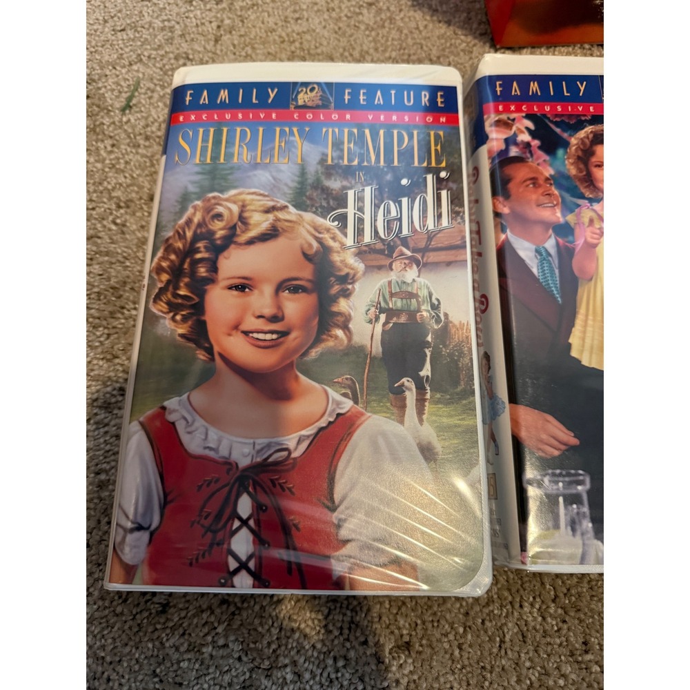Shirley Temple Family VHS Triple Pack Movie Collection Heidi Curly Top Baby - Picture 6 of 9